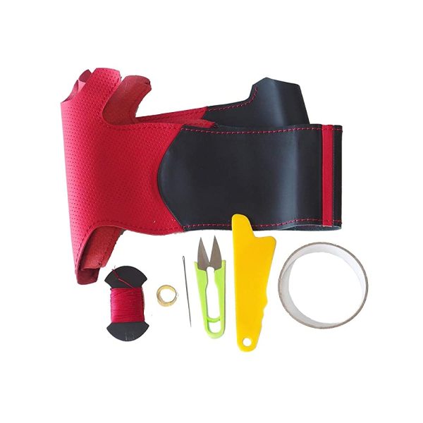 JUKE (F15) Fairlady Z (Z34) DIY Steering Genuine Leather Rewind Kit (NS Design) [1NS1N18] Left and Right Red Leather Puncher Puncher Pop Black Leather Online - Image 2