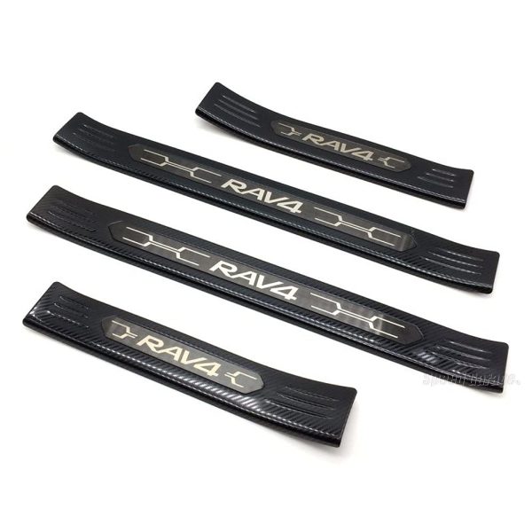 SPEED GARAGE SCUFF PLATE, SIDE SILL PLATE, DOOR SILL, Entrance Mold, Carbon Pattern, For Toyota Rav4, Interior Decoration, Dress Up, Custom PARTS, CUSTOM PARTS For Cheap