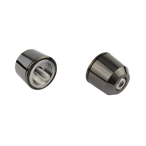 POSH 032579-66-10 Motorcycle Accessories Handlebar End, Midweight Bar End, Genuine Kawasaki Handle, M8 Type, Other Black Chrome Supply