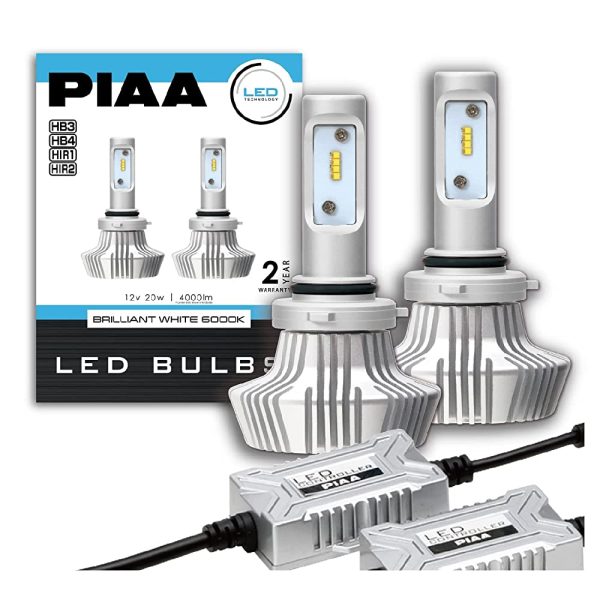 PIAA X7341 LED BULBS for Headlights and Fog Lights, 6,000k Series, 4,000 LM, 12V, 20W, Road Transport Vehicle Act Compiliant (May Be Subject to Local LegisLaTION) Supply