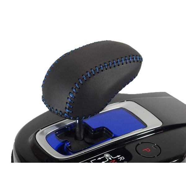TRICOLOLORE EX FIT VEZEL SHUTTLE JADE FREED HYBRID BLACK LEATHER X BLUE STITCHING 3H-27 DIY Shift Knob Genuine Leather Replacement Kit Fashion - Image 2