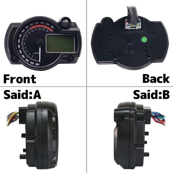 Universal Motorcycle LCD 7 Color Switch Multimeter All-in-One Digital Speedometer Analog Tachometer DC 12V 15000rpm Clock with Speed Sensor Fuel Meter Shift Indicator Turn Signal High Beam Sale - Image 3