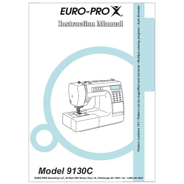 Euro Pro 9130C Instruction Manual Cheap