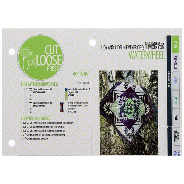 Cut Loose Press, Waterwheel Quilt Pattern Hot on Sale - Image 3