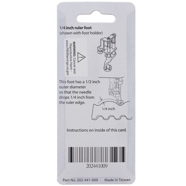 1 4  Ruler Foot High Shank, Janome #202441009 Hot on Sale - Image 3