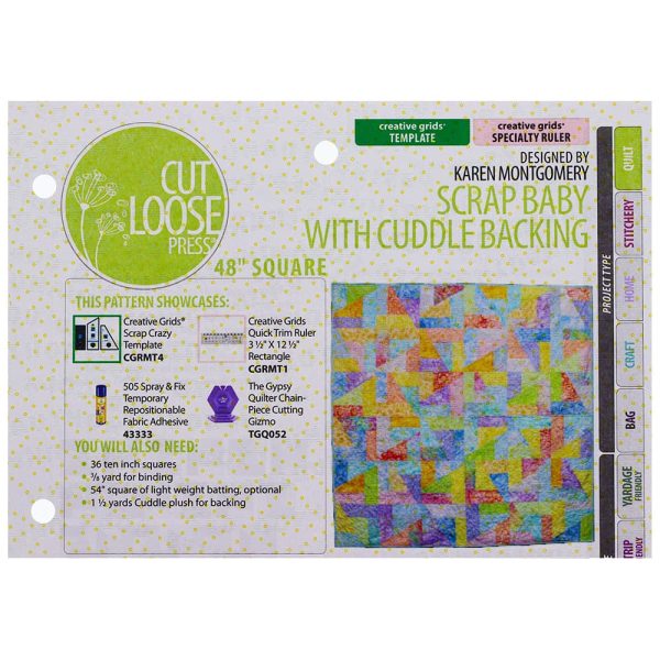 Cut Loose Press, Scrap Baby with Cuddle Backing Quilt Pattern Online - Image 3