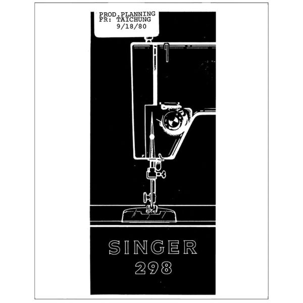 Singer 298 Instruction Manual Sale