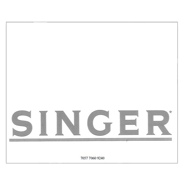 Singer 7060 Instruction Manual Cheap