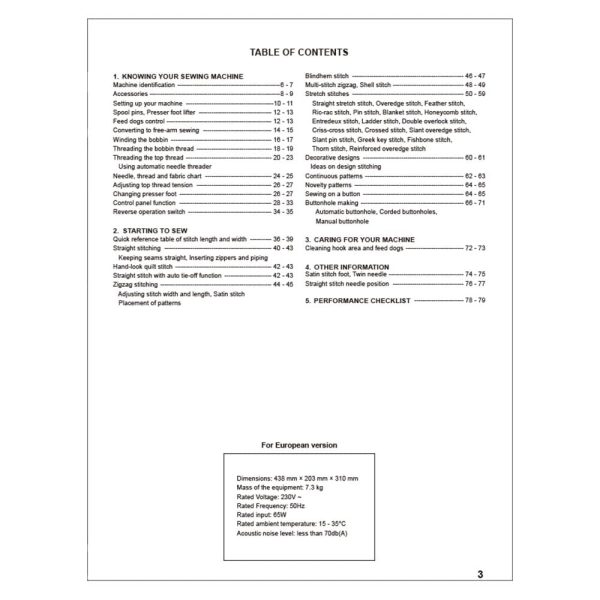 Singer 7469 Confidence Instruction Manual For Discount - Image 2