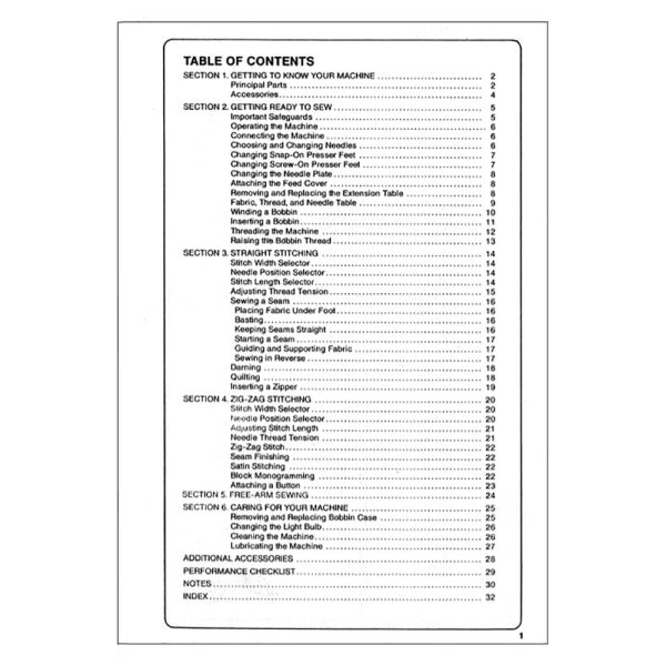 Singer 6201 Instruction Manual Supply - Image 2