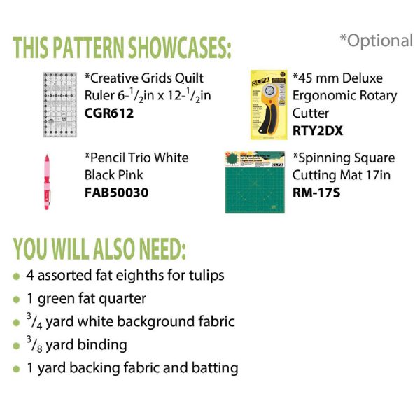 Cut Loose Press, Tulip Compass Table Runner Pattern Hot on Sale - Image 5