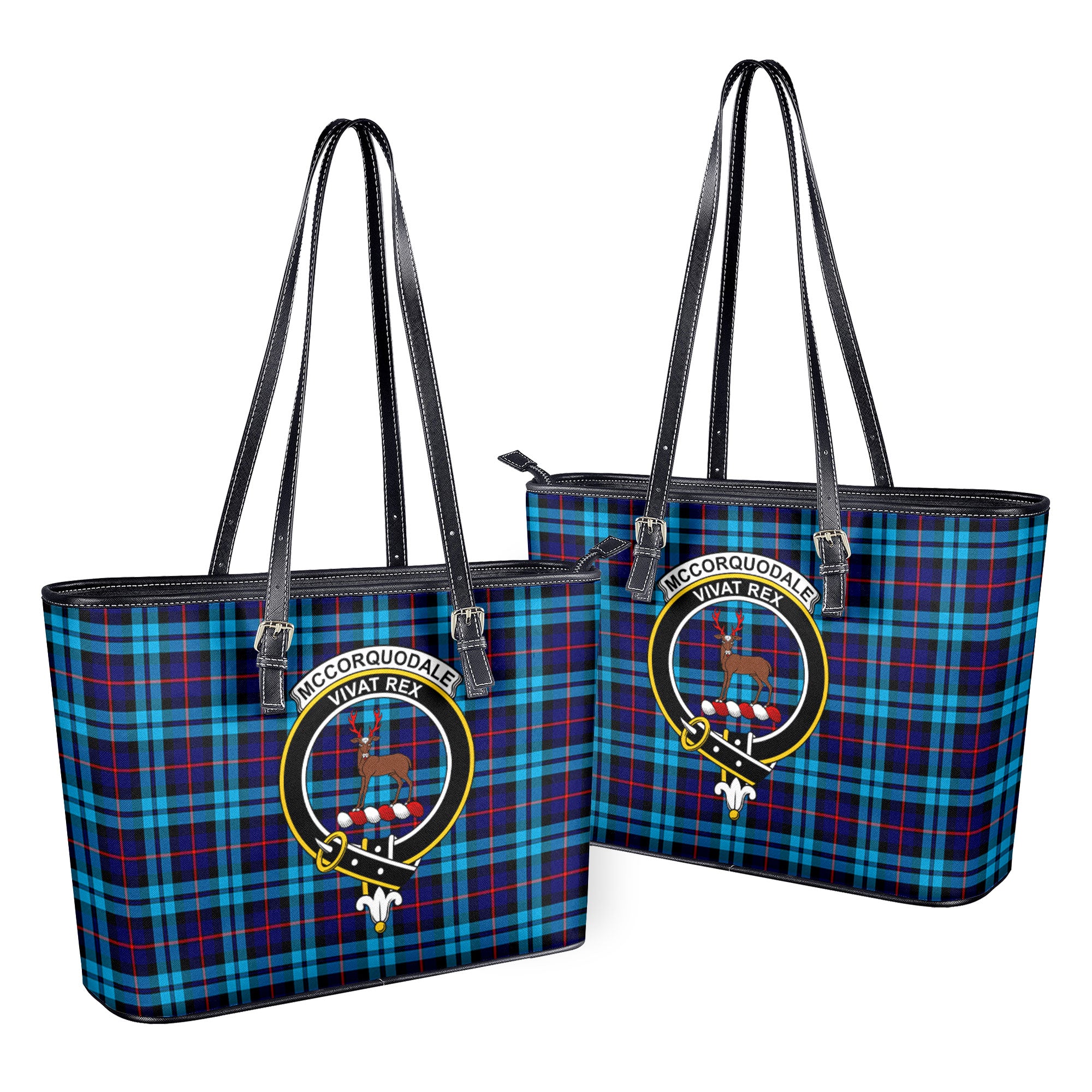 McCorquodale Tartan Crest Leather Tote Bag Sale