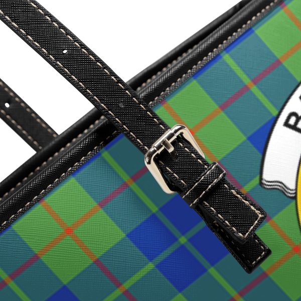 Barclay Hunting Ancient Tartan Crest Leather Tote Bag Discount - Image 5