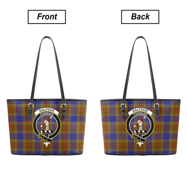 Balfour Modern Tartan Crest Leather Tote Bag Supply - Image 3