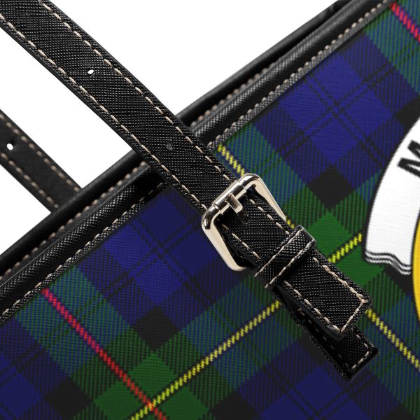 McEwan Modern Tartan Crest Leather Tote Bag Discount - Image 5