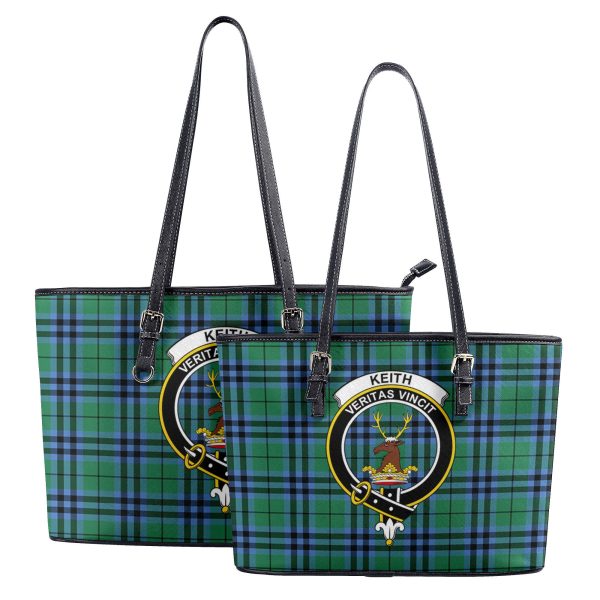 Keith Ancient Tartan Crest Leather Tote Bag Discount - Image 4