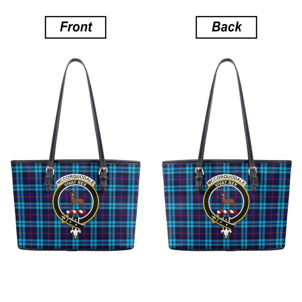 McCorquodale Tartan Crest Leather Tote Bag Sale - Image 3