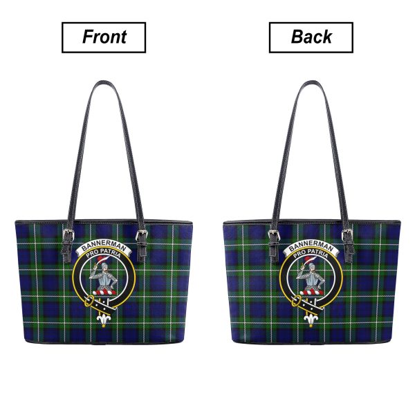 Bannerman Tartan Crest Leather Tote Bag Sale - Image 3