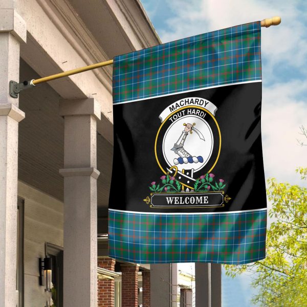 MacHardy Ancient Tartan Crest Garden Flag - Welcome Style Online now