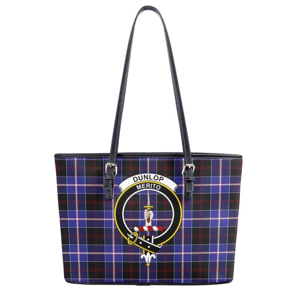 Dunlop Modern Tartan Crest Leather Tote Bag Hot on Sale - Image 2