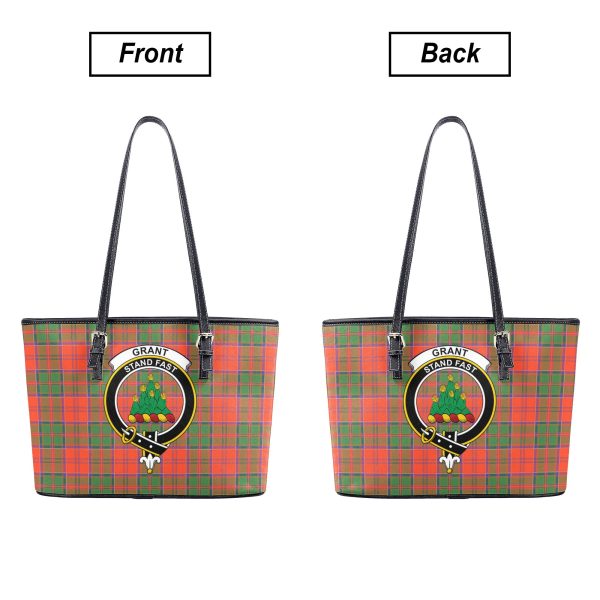 Grant Ancient Tartan Crest Leather Tote Bag For Sale - Image 3