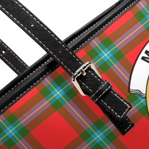 McLaine of Loch Buie Tartan Crest Leather Tote Bag Online - Image 5