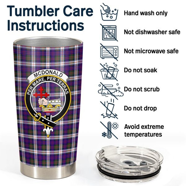 McDonald Dress Modern Tartan Crest Tumbler For Discount - Image 4
