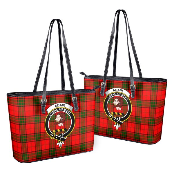 Adair Modern Tartan Crest Leather Tote Bag Online Hot Sale