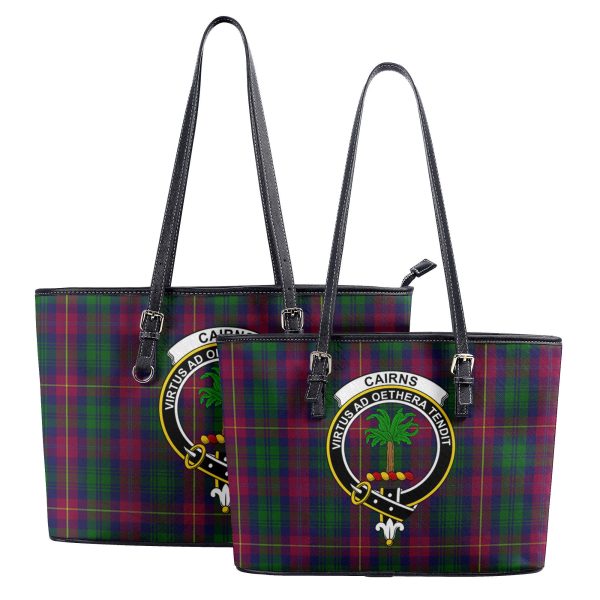 Cairns Tartan Crest Leather Tote Bag Cheap - Image 4