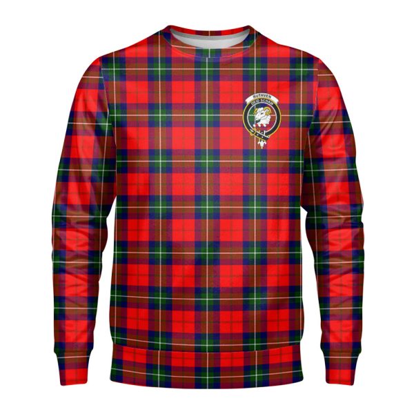 Ruthven Modern Tartan Crest Sweatshirt For Sale