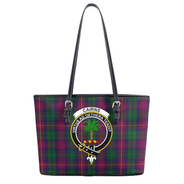 Cairns Tartan Crest Leather Tote Bag Cheap - Image 2