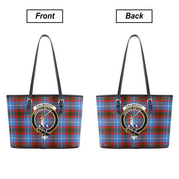Dalmahoy Tartan Crest Leather Tote Bag Supply - Image 3