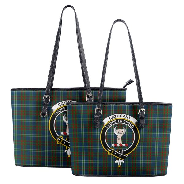 Cathcart Tartan Crest Leather Tote Bag For Sale - Image 4