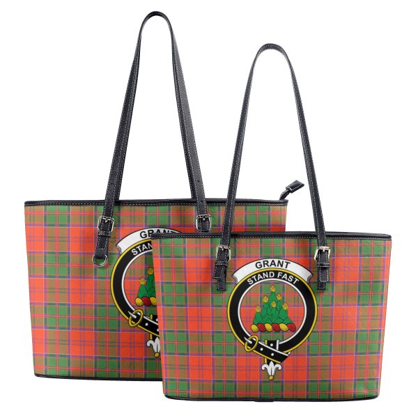 Grant Ancient Tartan Crest Leather Tote Bag For Sale - Image 4