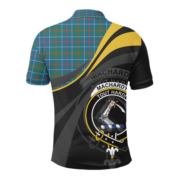 MacHardy Ancient Tartan Polo Shirt - Royal Coat Of Arms Style Cheap - Image 2