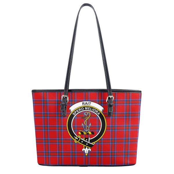 Rait Tartan Crest Leather Tote Bag For Discount - Image 2