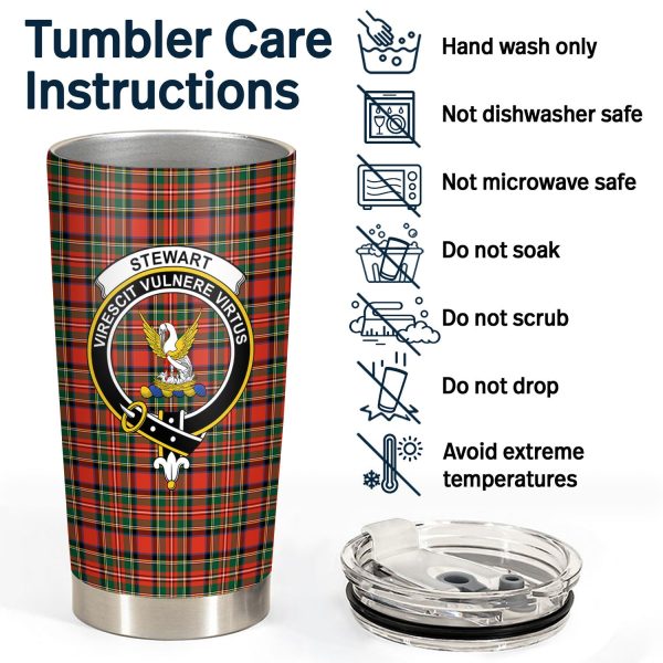 Stewart Royal Modern Tartan Crest Tumbler Online Sale - Image 4