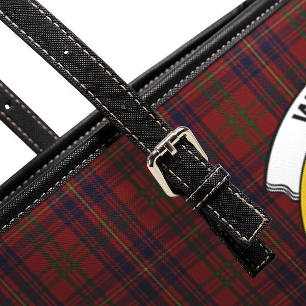 Walker Tartan Crest Leather Tote Bag For Cheap - Image 5