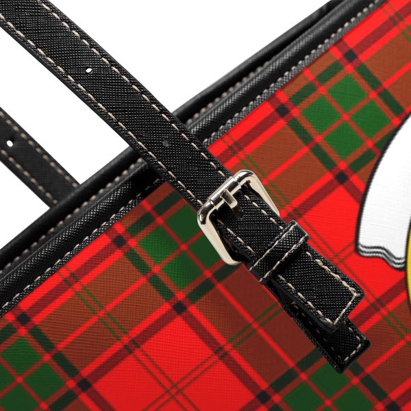 Adair Modern Tartan Crest Leather Tote Bag Online Hot Sale - Image 5