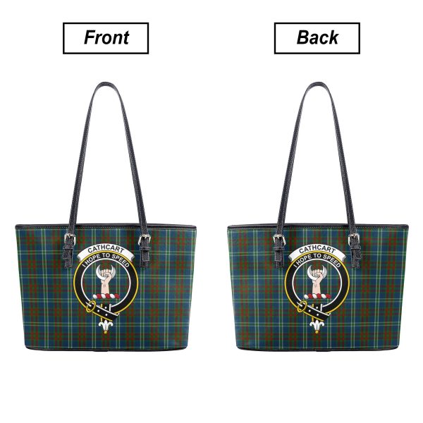 Cathcart Tartan Crest Leather Tote Bag For Sale - Image 3
