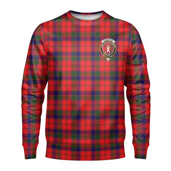 Robertson Modern Tartan Crest Sweatshirt Discount