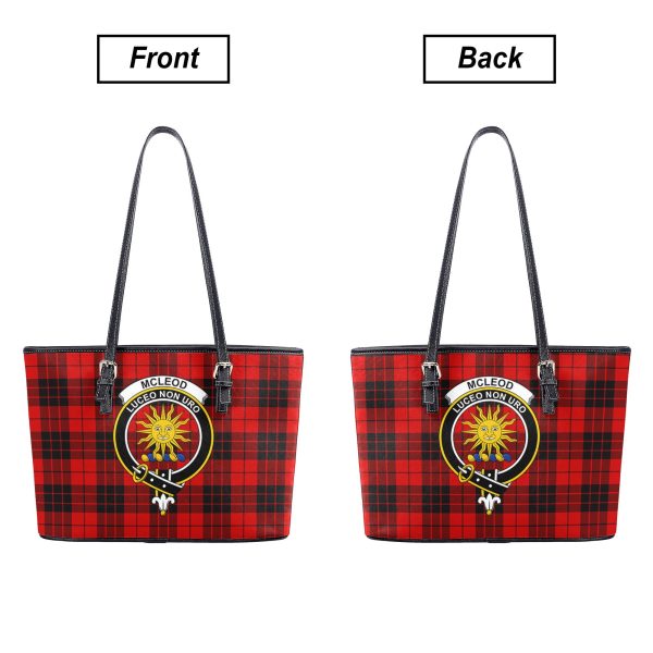 McLeod of Raasay Tartan Crest Leather Tote Bag on Sale - Image 3
