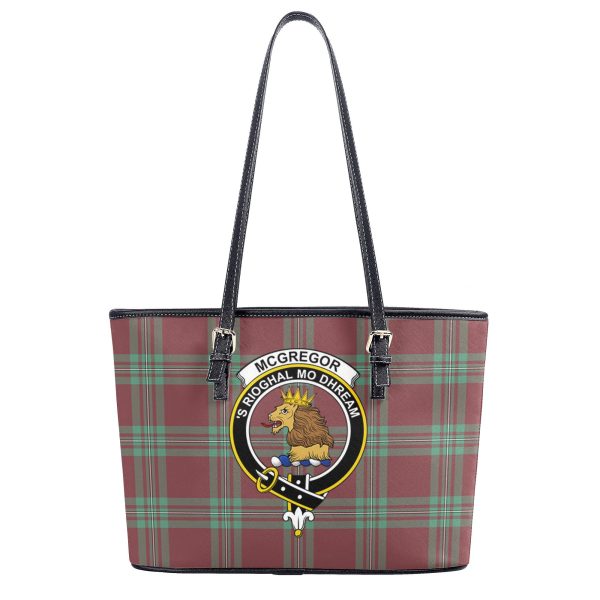McGregor Hunting Ancient Tartan Crest Leather Tote Bag on Sale - Image 2
