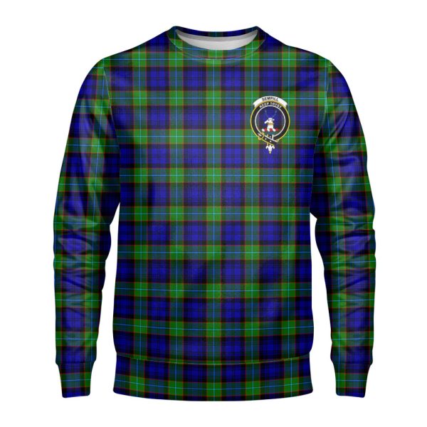 Sempill Modern Tartan Crest Sweatshirt Cheap