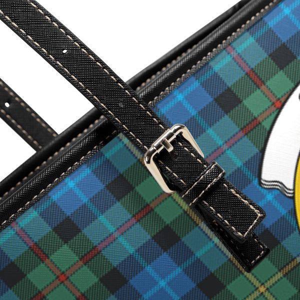Smith Ancient Tartan Crest Leather Tote Bag Hot on Sale - Image 5