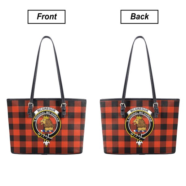 McGregor Rob Roy Ancient Tartan Crest Leather Tote Bag on Sale - Image 3