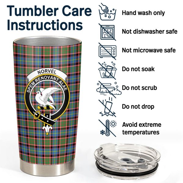Norvel (or Norvill) Tartan Crest Tumbler Cheap - Image 4